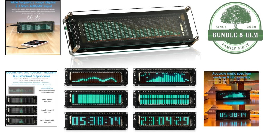 Professional Audio Analyzer with Crystal Oscillator and Precise Clock Display