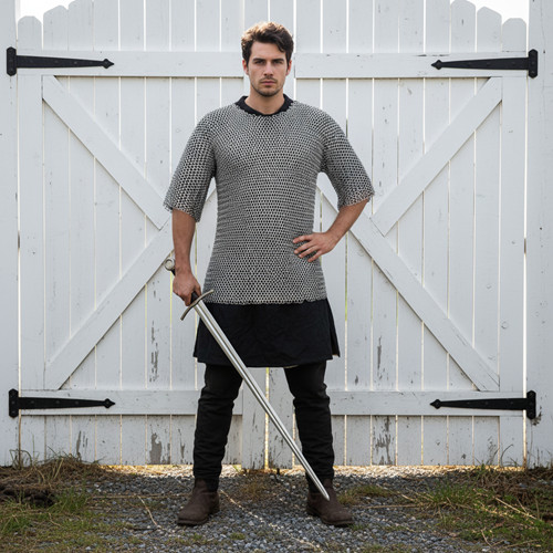 9 mm Chainmail Shirt – Short Sleeve Flat Riveted Aluminum Chainmail shirt