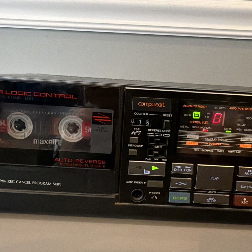 Sansui D-95WR Compu-Synchro Double Reverse Cassette Deck - Works!