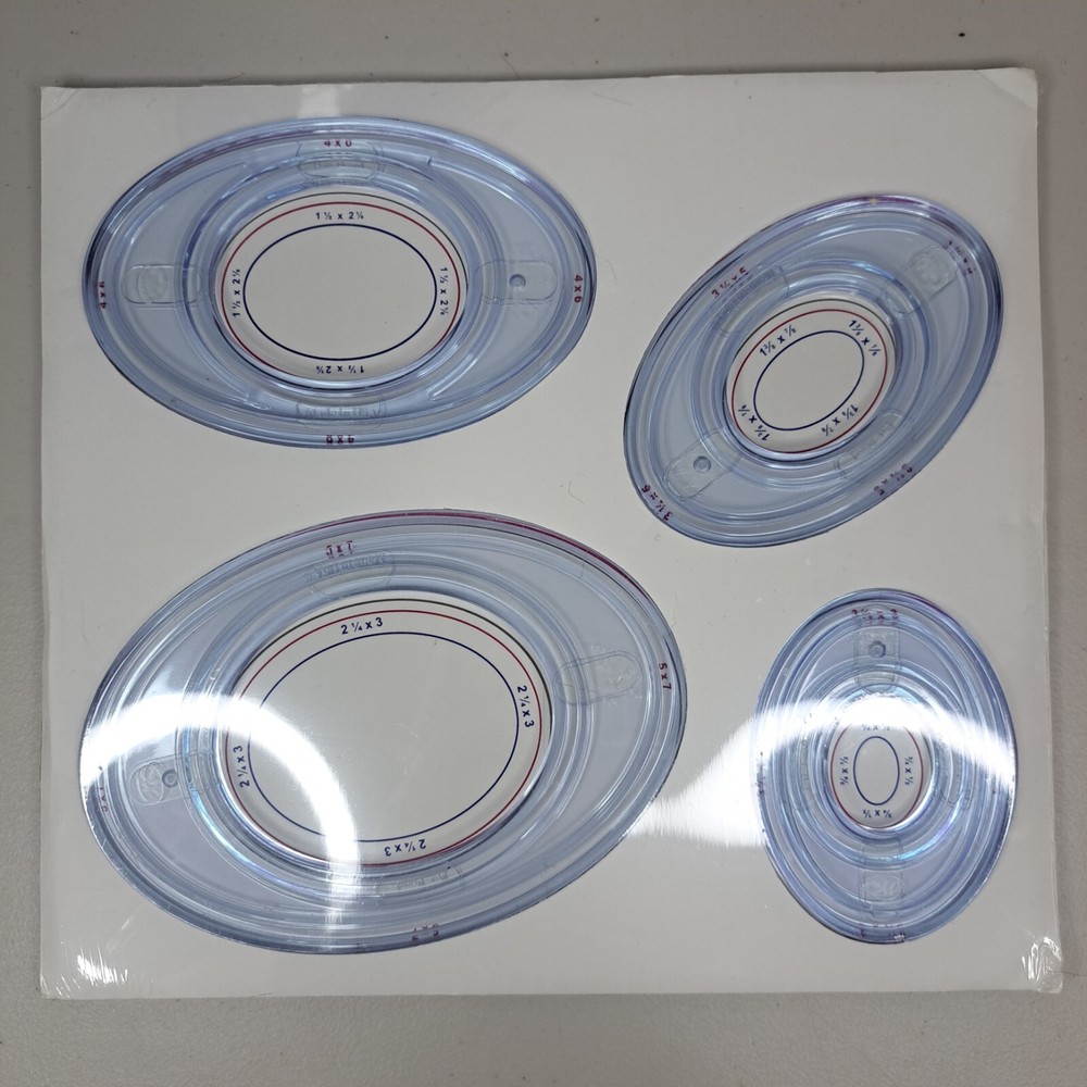 Creative Memories Custom Cutting System Oval Patterns 4 Sizes New