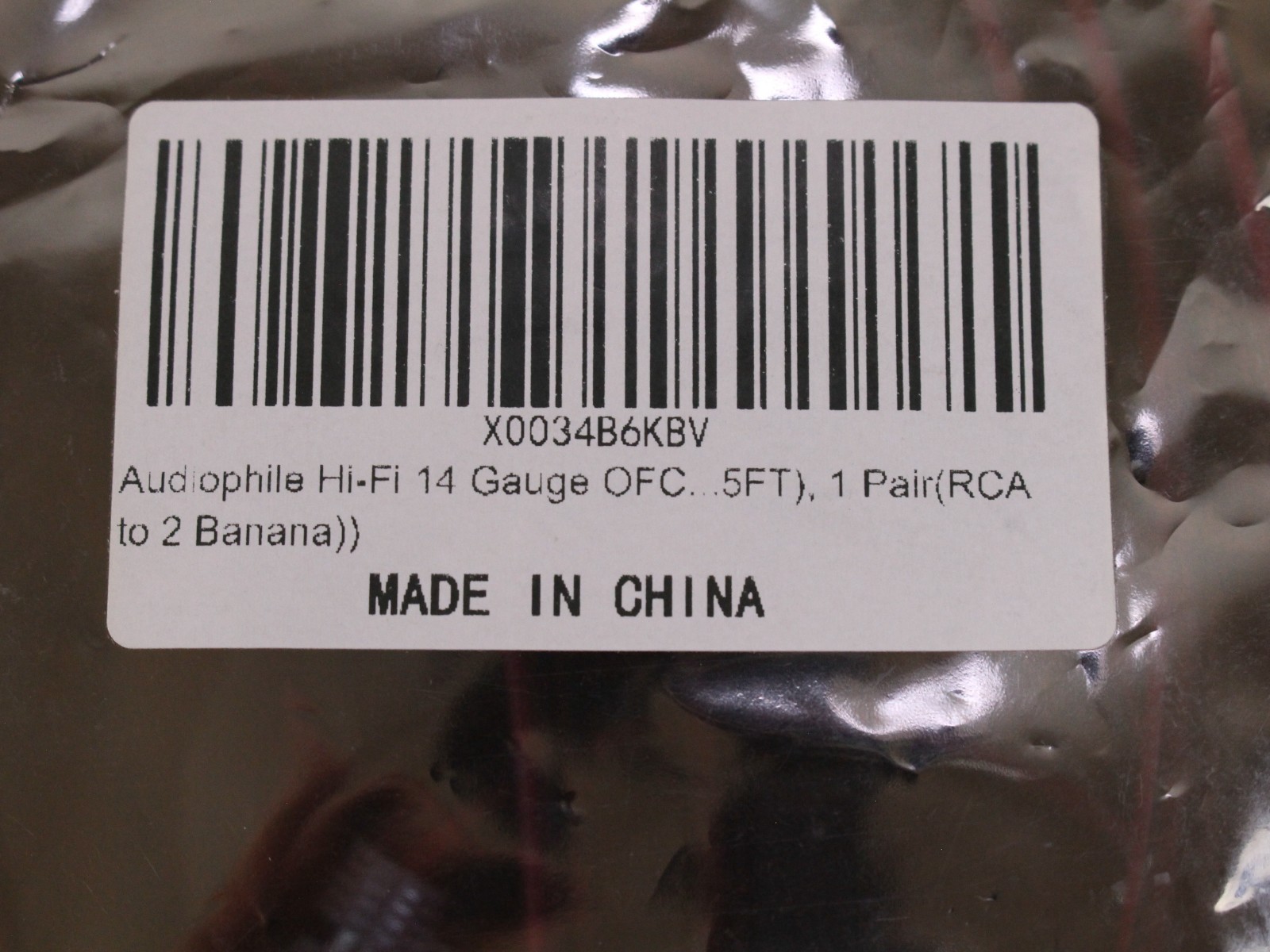 Audiophile Hi-Fi 14 Gauge Speaker Wire 16 Feet RCA to 2 Banana Terminals