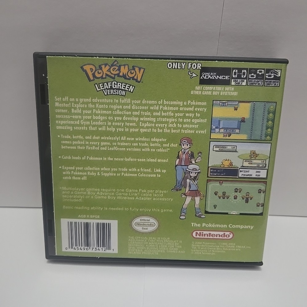 Replacement Case For Pokemon Leaf Green Version Nintendo GBA