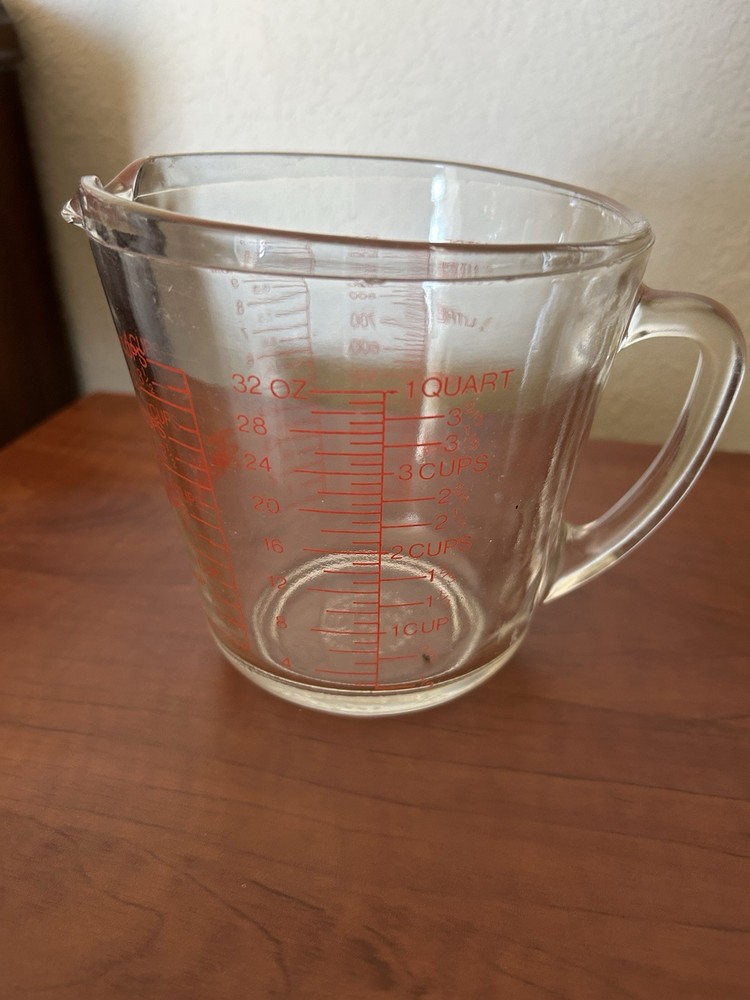 Fire King 4 cup measuring cup. D Handle.