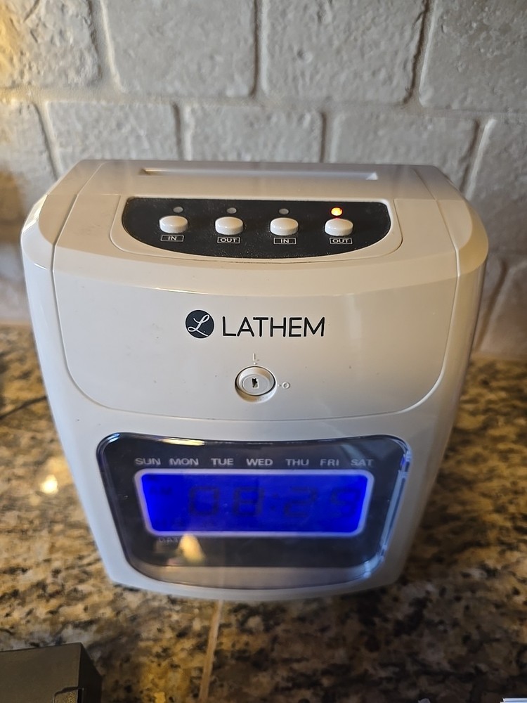 Lathem Time Clock With Extras Works No Key 400e
