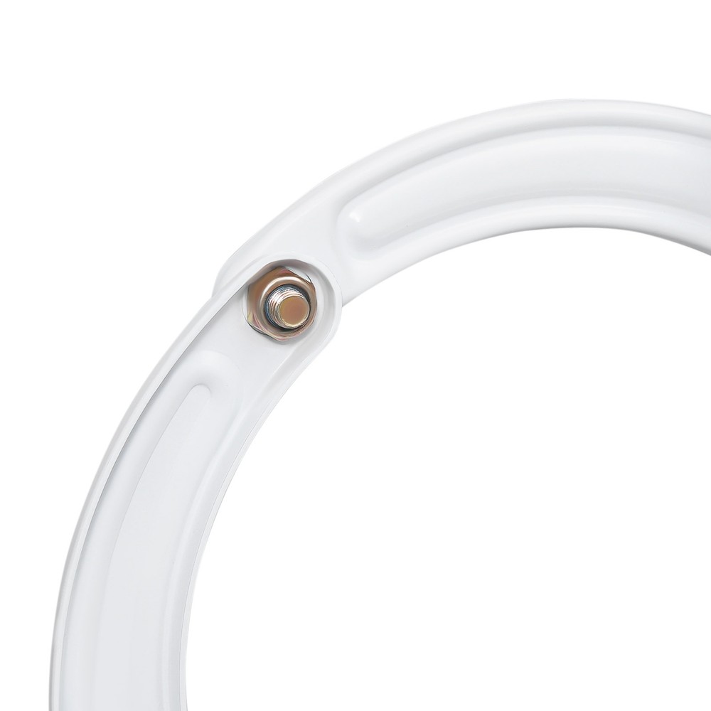 3 Steps Wall Mounted Retractable Ladder Pull Down Telescoping Step Ladder White