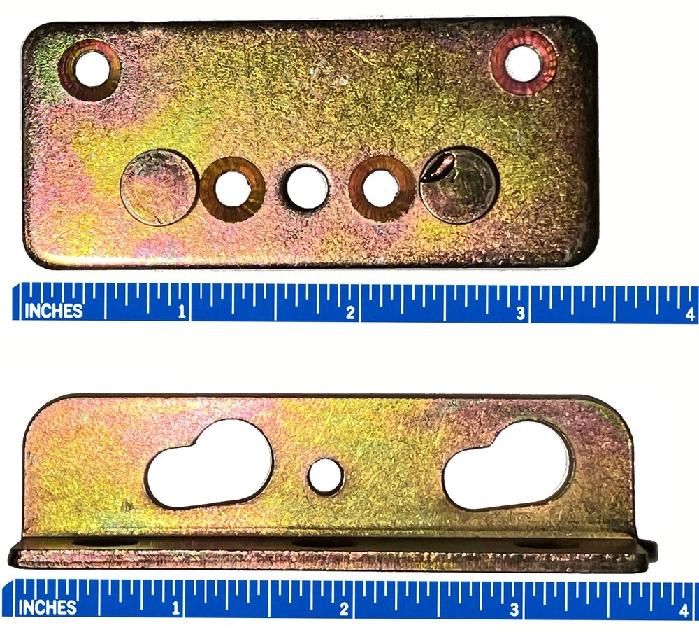 Keyhole Slotted Bed Rail Post Bracket and Rail Mounting Plate