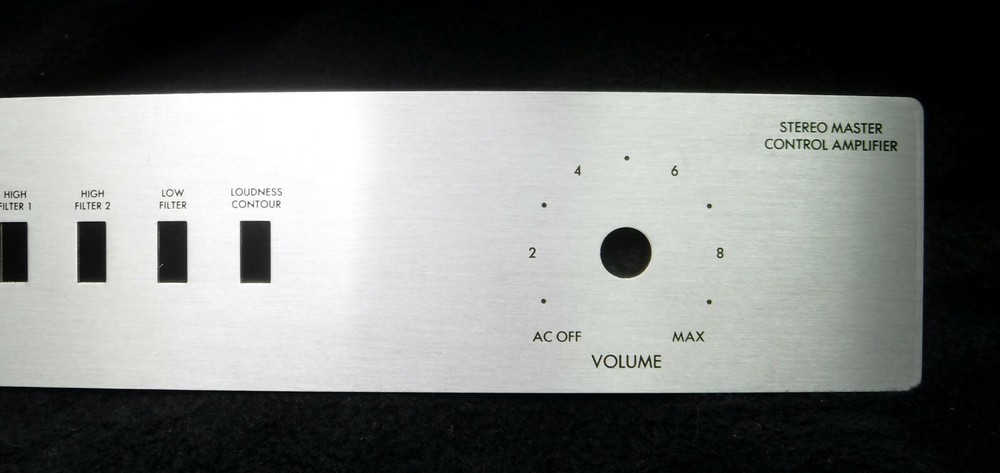 Fisher TX-2000 Solid State Amplifier upper Face Panel Insert NOS Original!