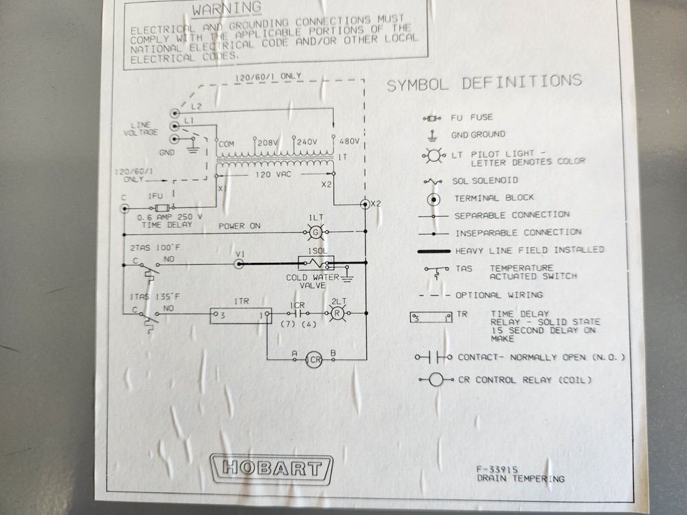 Hobart DWT1 Drain Water Tempering Controls (#28)