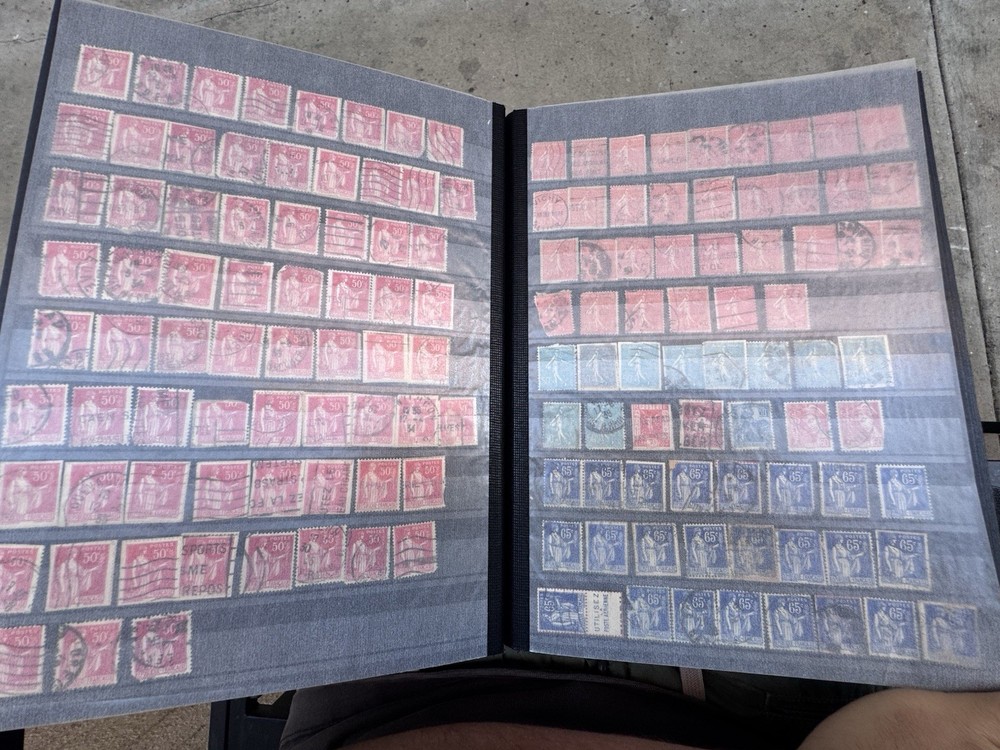 32 Page Great Condition Stockbook Glassine Interleaf Chock Full Of Stamps