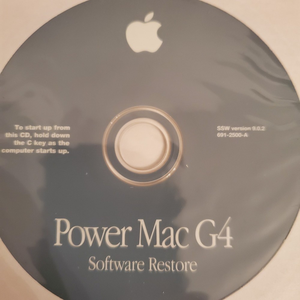 Apple Power Mac G4 Software Restore CD Disk Version 9.0.2 691-2500-A