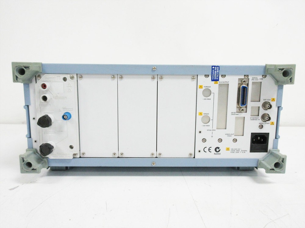 YOKOGAWA WT3000 PRECISION POWER ANALYZER 760301 -01-SV-D 1 ELEMENT