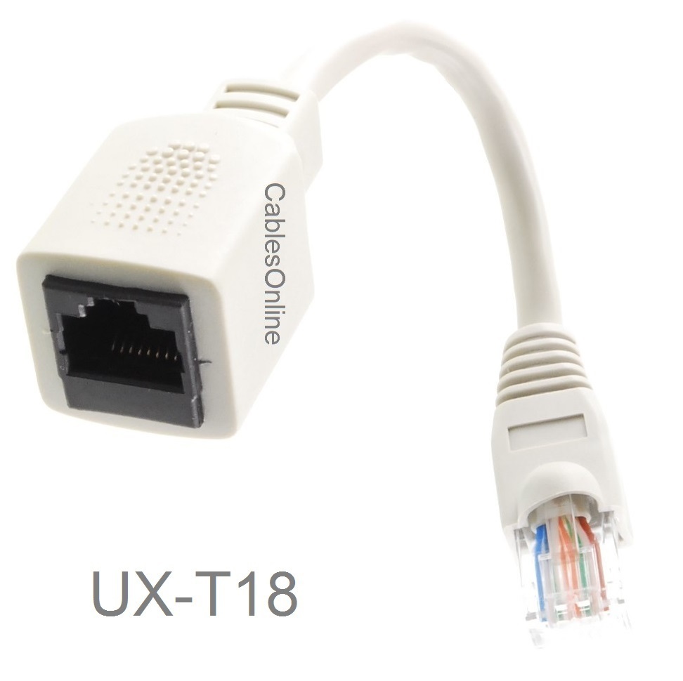 T1 Crossover Male to Female Adapter, 8P8C/RJ48 (Pin 1,2,4,5) CablesOnline UX-T18