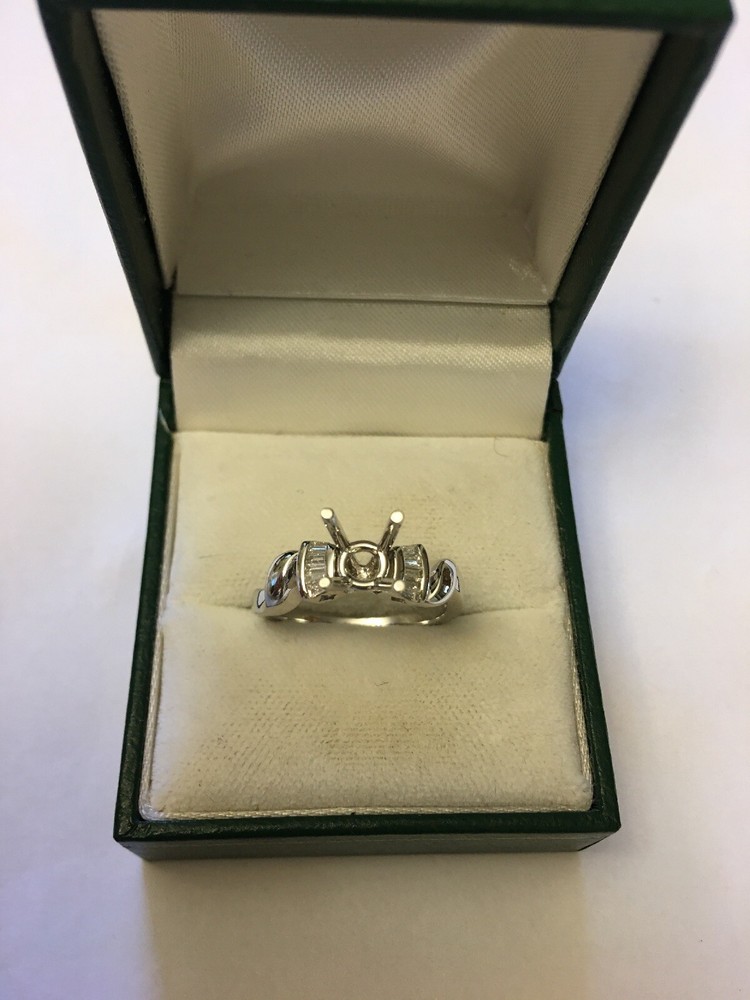 Solid 18k Gold And Diamond Engagement Ring Mounting