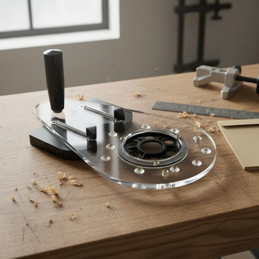 Router Base Plate Stable Function Carpentry Router Guide Adjustable