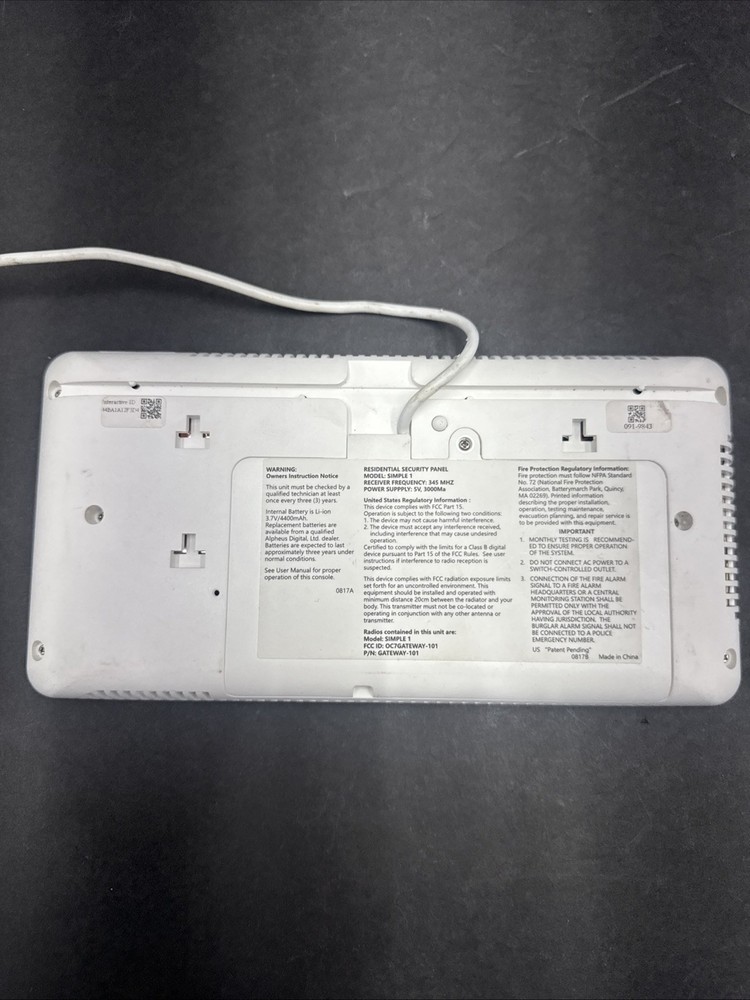 Alder Residential Security Touchscreen Panel Gateway Simple 1 - Locked