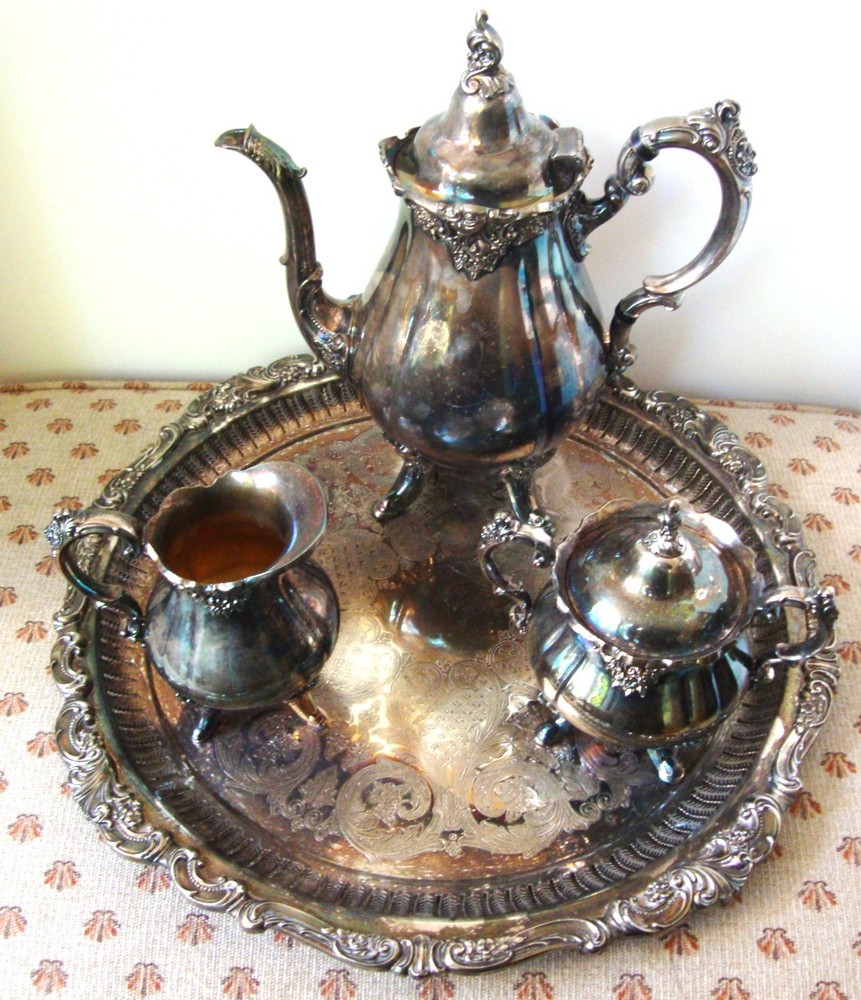 Baroque 4 Piece Tea Set by Wallace
