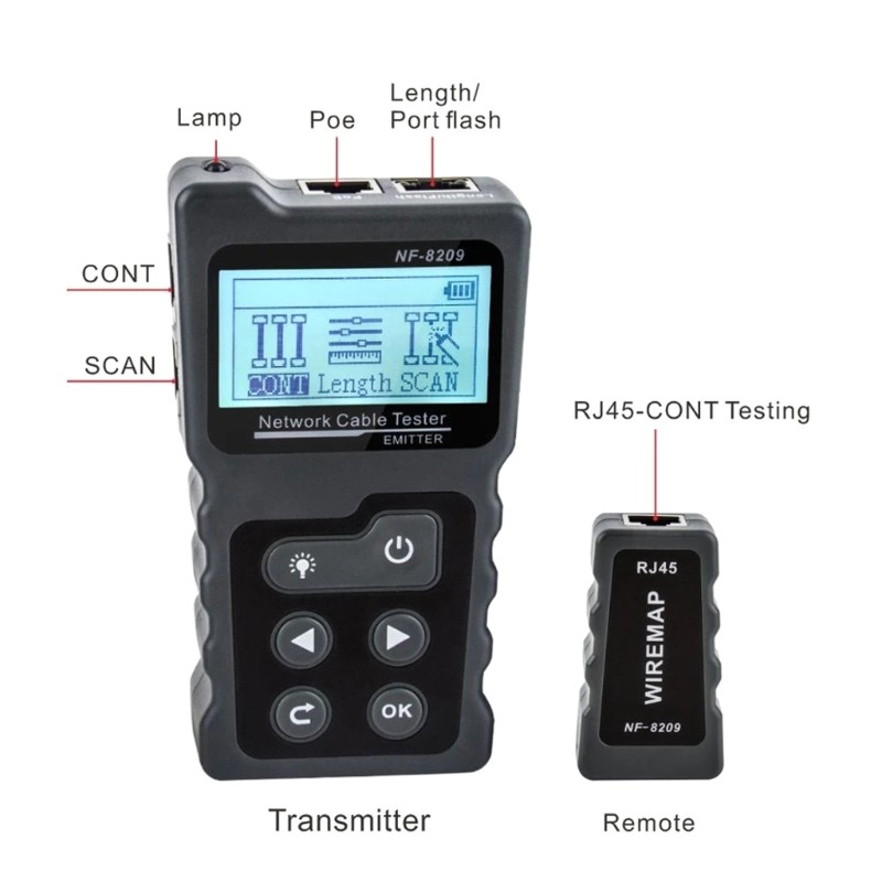Detecting Poe Voltage PoE Tester Cable Tester for POE Testing Cable