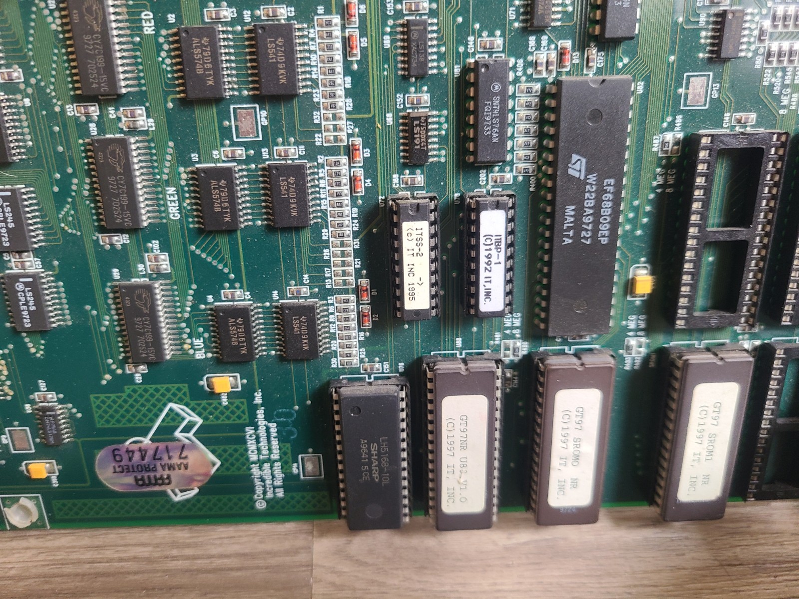 Golden Tee 98 Pro PCB Board Incredible Technologies JAMMA GT98 Untested