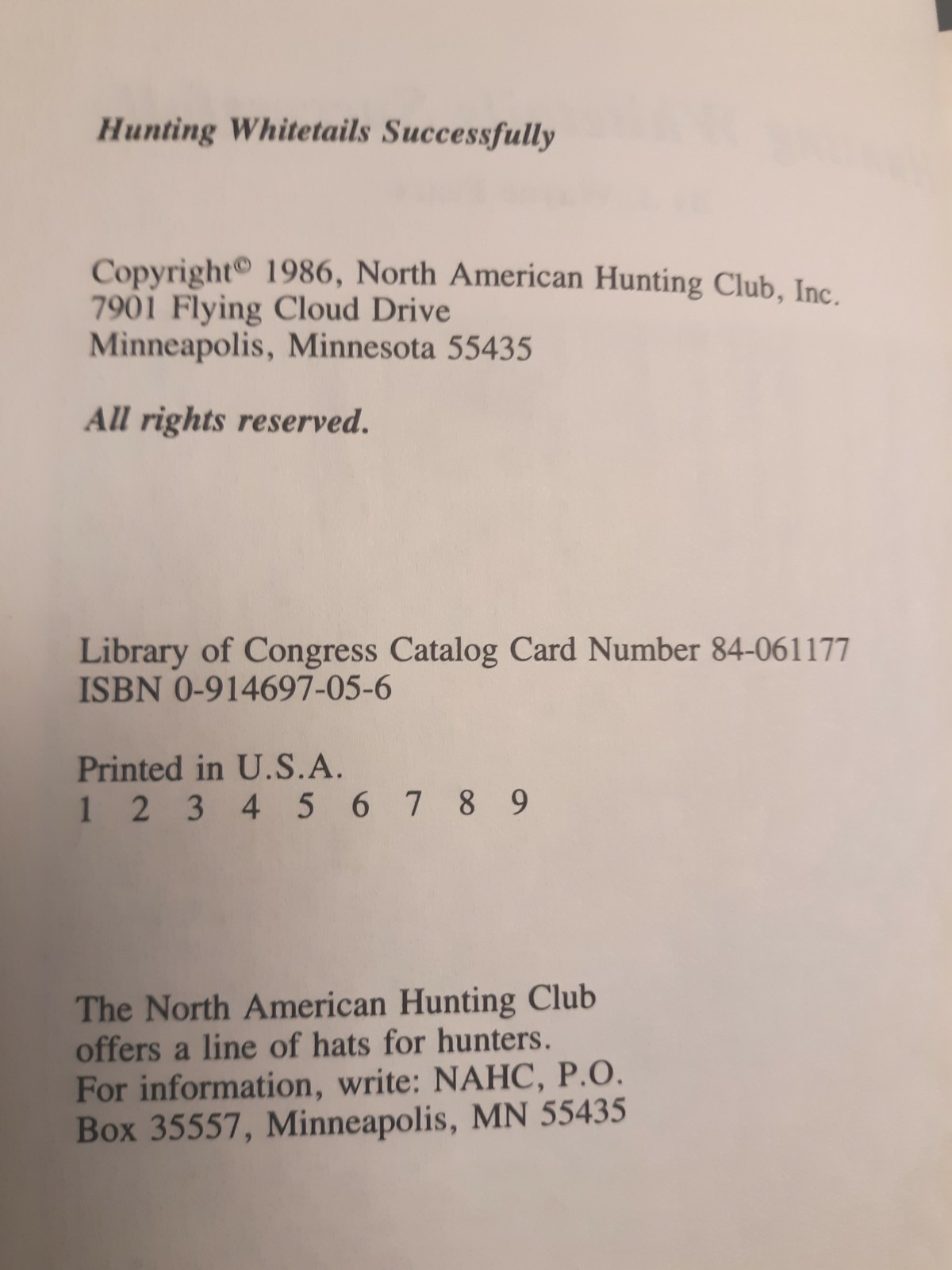 For Big Bucks Only & Hunting Whitetails North American Hunting Club Books 86' 89