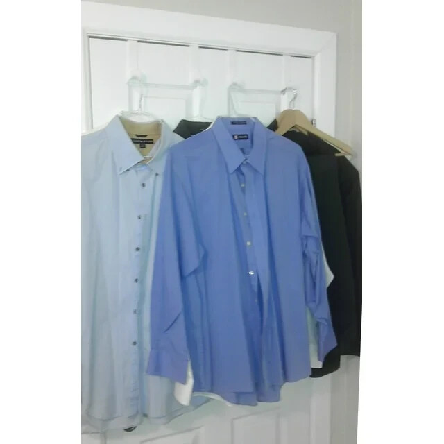 4-Pack of 3.5 in., Plastic Over-The-Door Hangers & Over The Door Hooks white