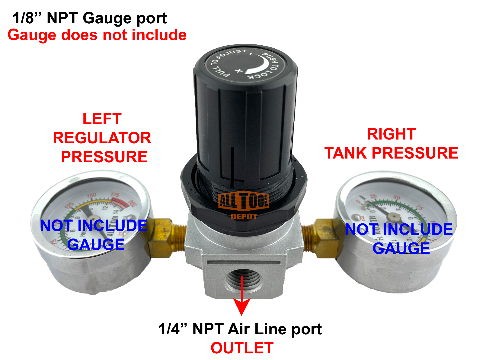 Universal Air Regulator SPECIAL DESIGN for check Tank and Regulator Pressure