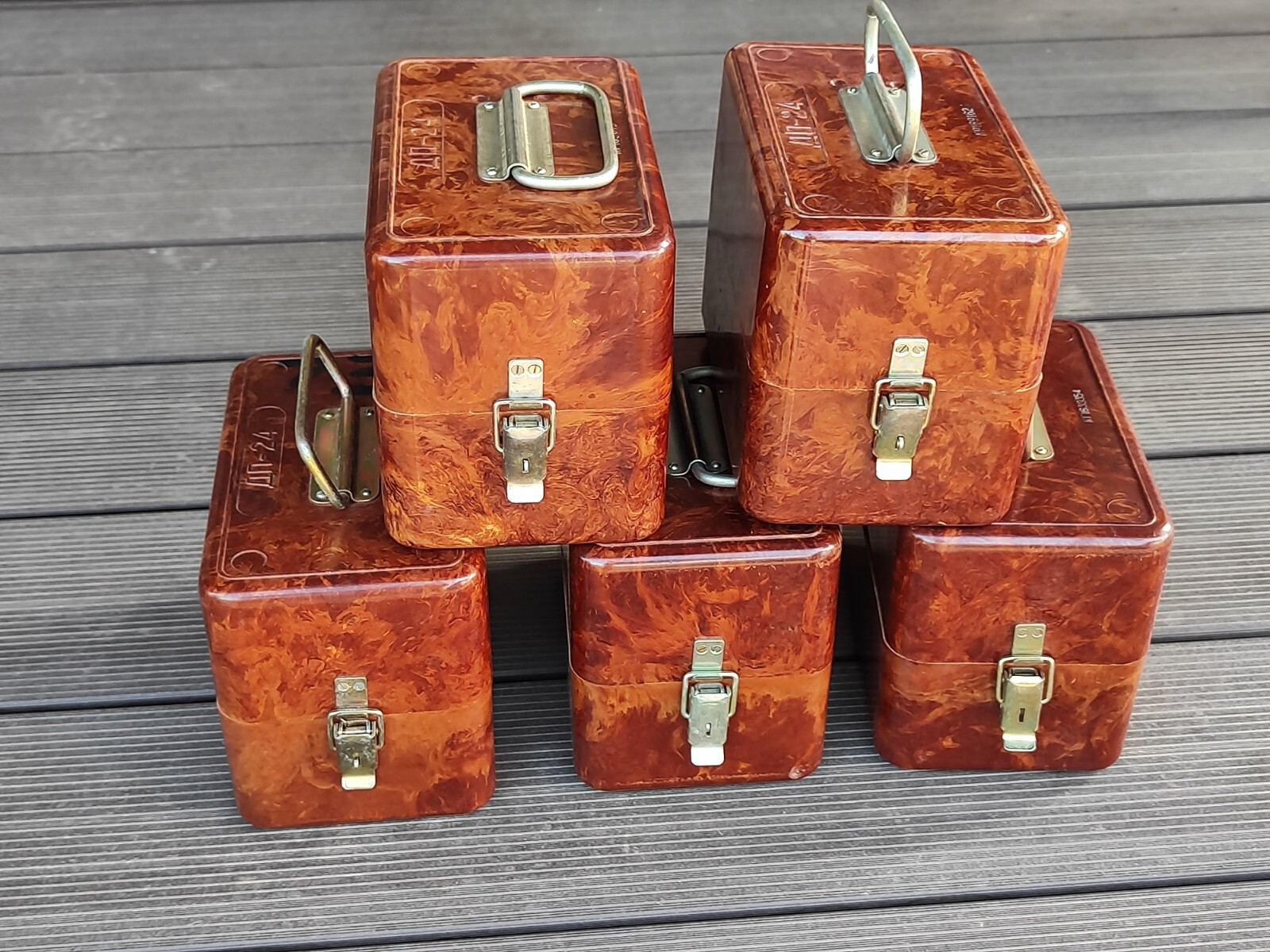 2 pcs Soviet Bakelite Box.USSR Bakelite Ammo Box Vintage Military USSR Bakelite