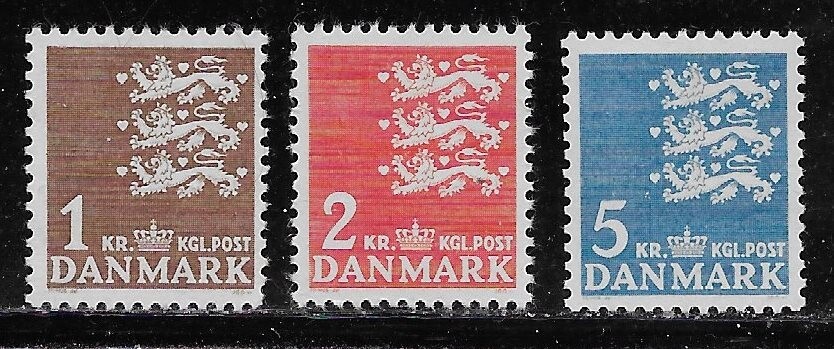 Denmark Scott #'s 297 - 299 MH
