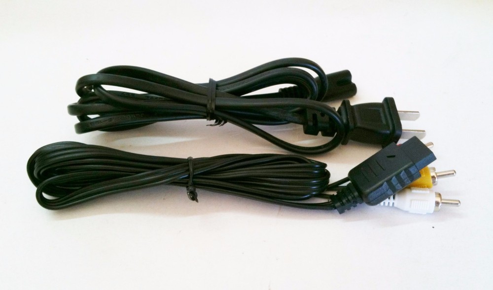 Playstation 1 & 2 AV cables & AC Power Adapter Cord Bundle Combo SET