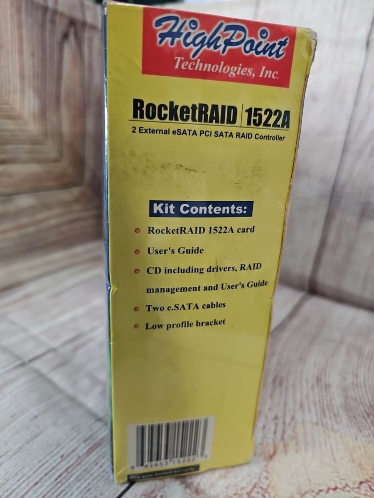 HighPoint Technologies RocketRAID 1522A 2 External Controller -NEW SEALED