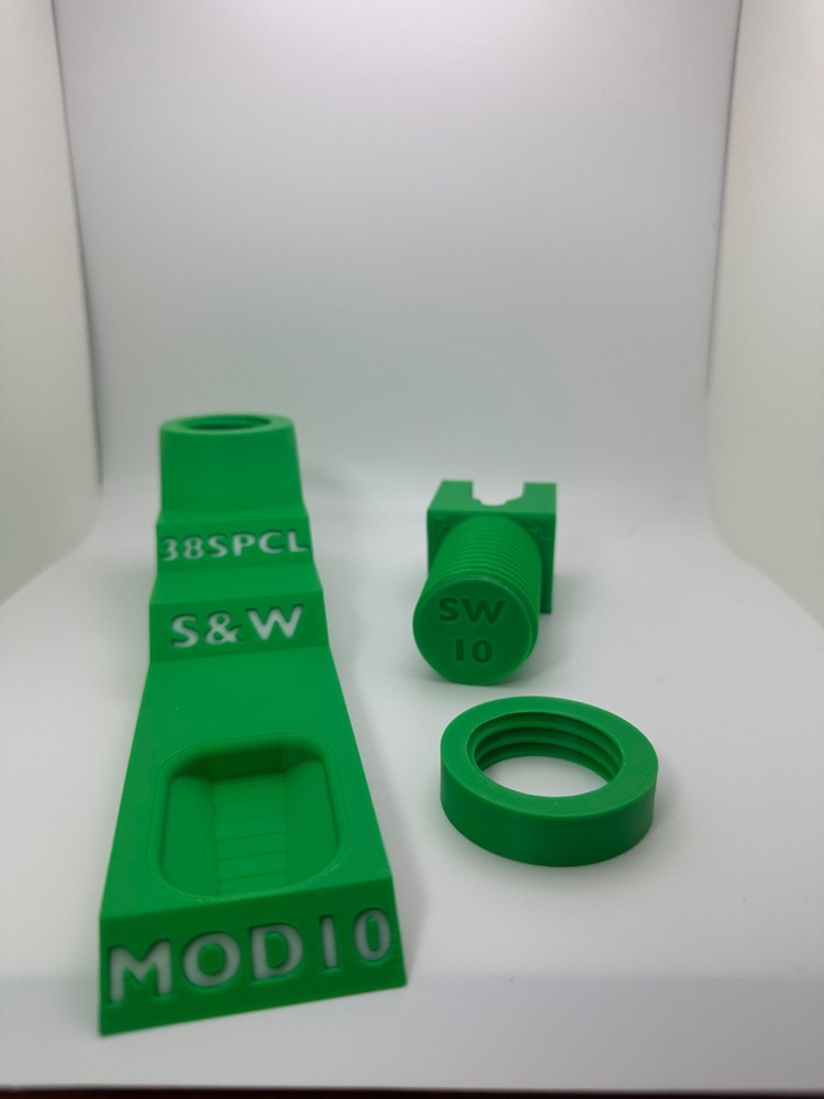 Custom Pistol Stand designed for Smith Wesson Model 10 3d printed safe storage