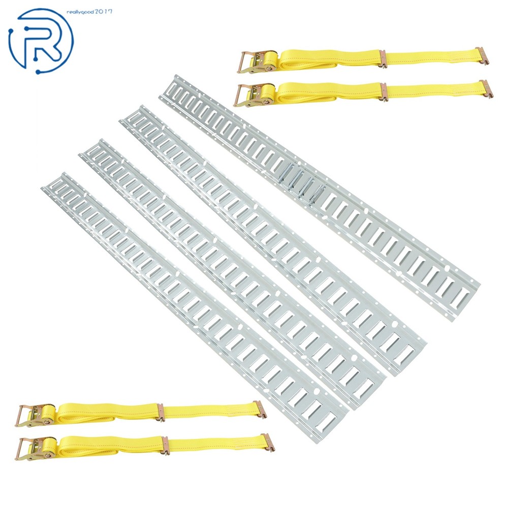 Durable 12 Pack 5' E Track Tie Down Rail System Horizontal High Quality For Vans