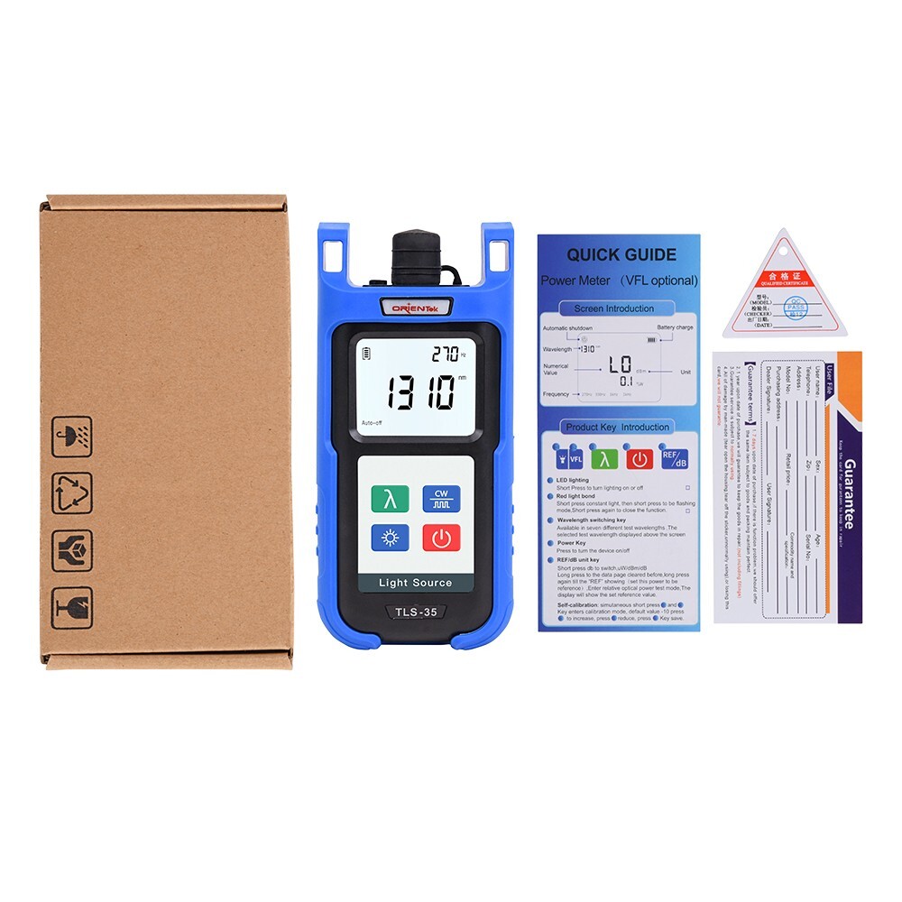 FTTH Fiber Optic Cable Loss Tester Orienek TLS-35 Singlemode Optic Light Source