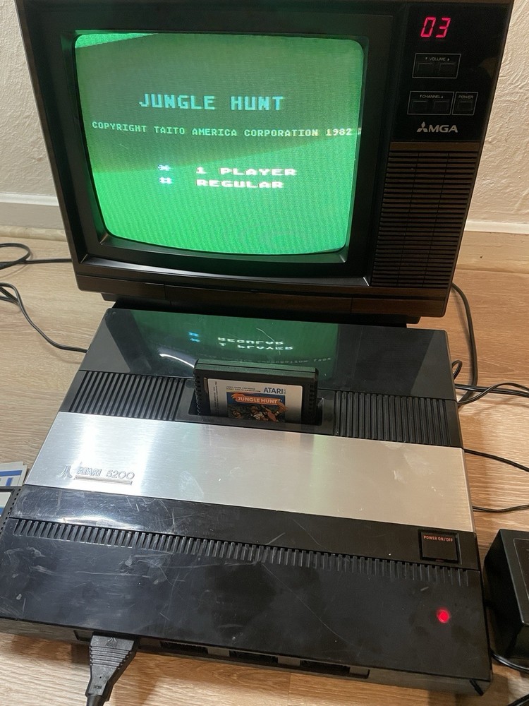 Atari 5200 4 Port Console, Rebuilt Working Controller, 8 Games. Fully Tested