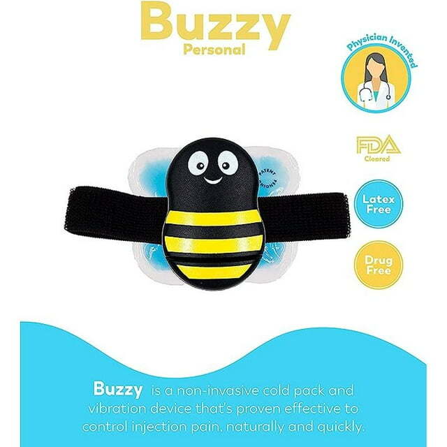 Buzzy Personal Vibrating Ice Pack Non-Invasive Pro Cold Pad Device Quick Tattoos