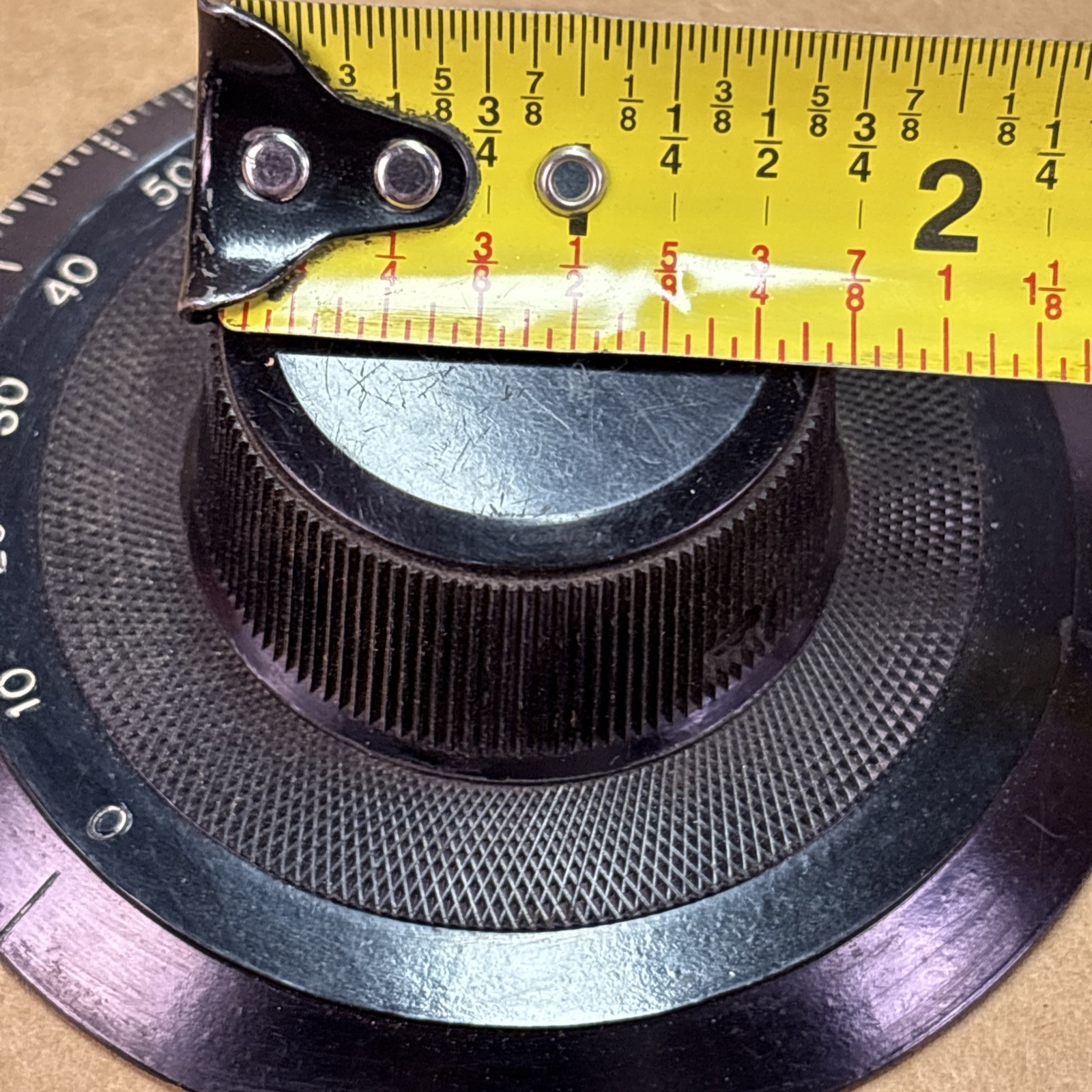 VTG AMSCO 1920's Black 4" 0-100 Indicator Knob with Set Screw (QTY) Radio/Vcap
