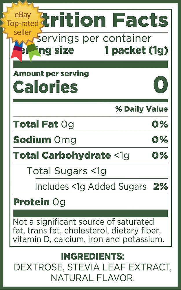 Stevia Sweetener 28.2Oz (800 Packets)