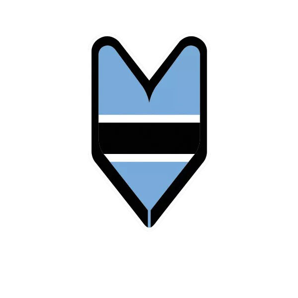 Botswana Driver Badge Sticker Decal