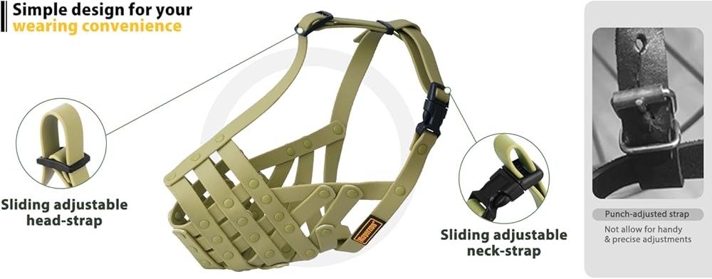 Pitbull Muzzle for Lar Medium Sized Dogs to Prevent Biting