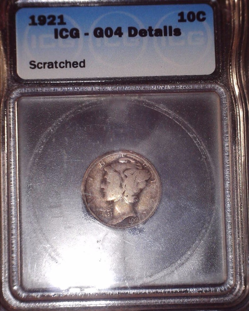 1921 Mercury Dime, ICG G4, Key Date