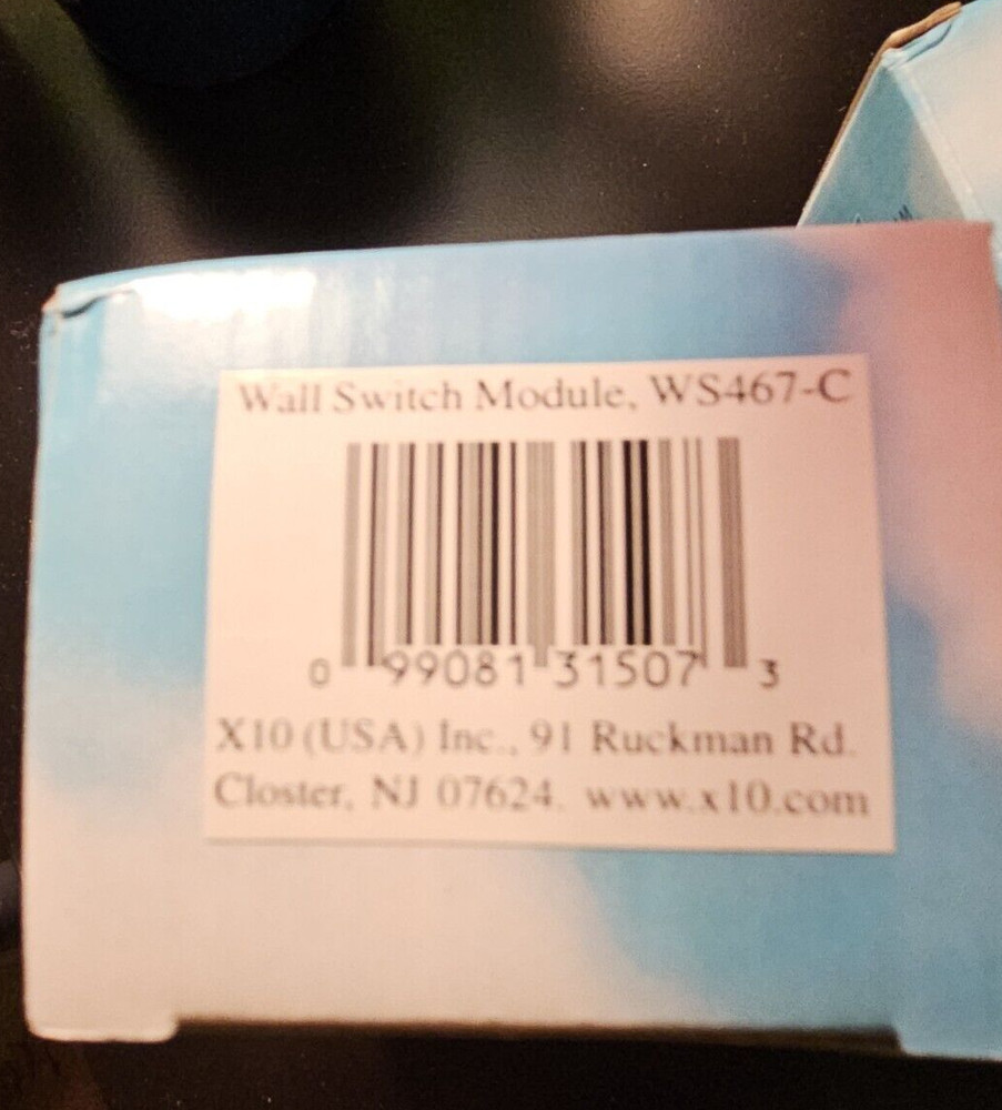 BRAND NEW X10 Wall Switch Module Model WS467 WS467-C Power Switch