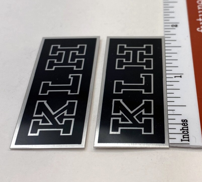 KLH Speaker SMALL SIZE Grill Badge Pair Custom Made Aluminum