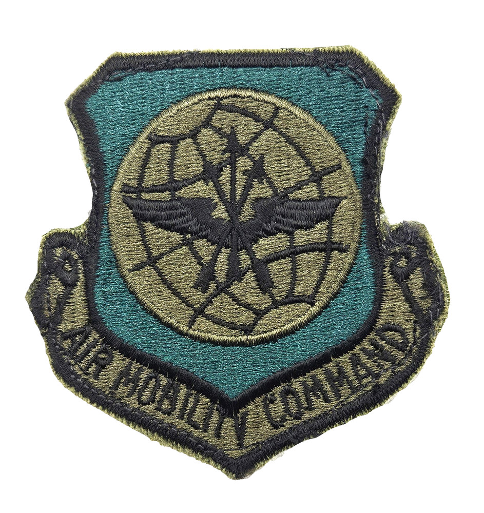 US Air Force Air Mobility Command Subdued Hook Back Patch