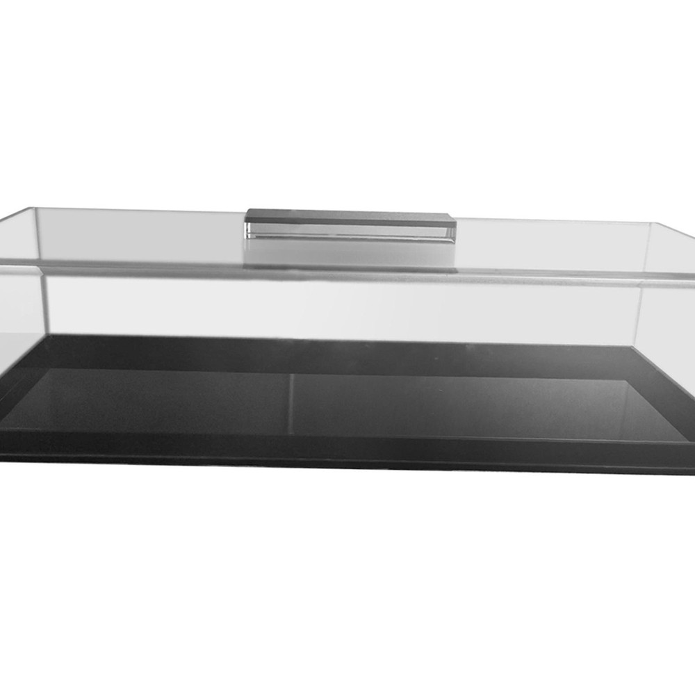 Clear Bread Box Dessert Display Plate Rectangular Bread Storage Container for