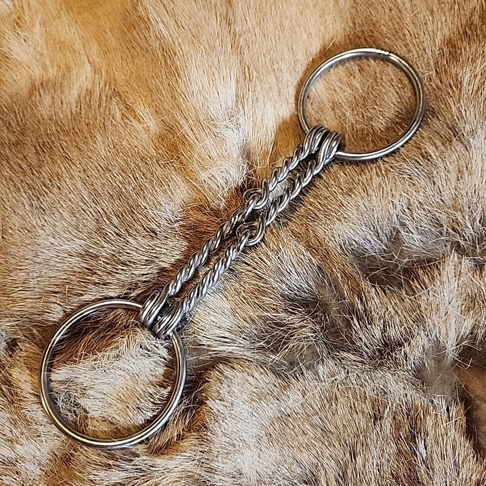 S/S Double Braided Offset Snaffle Bit