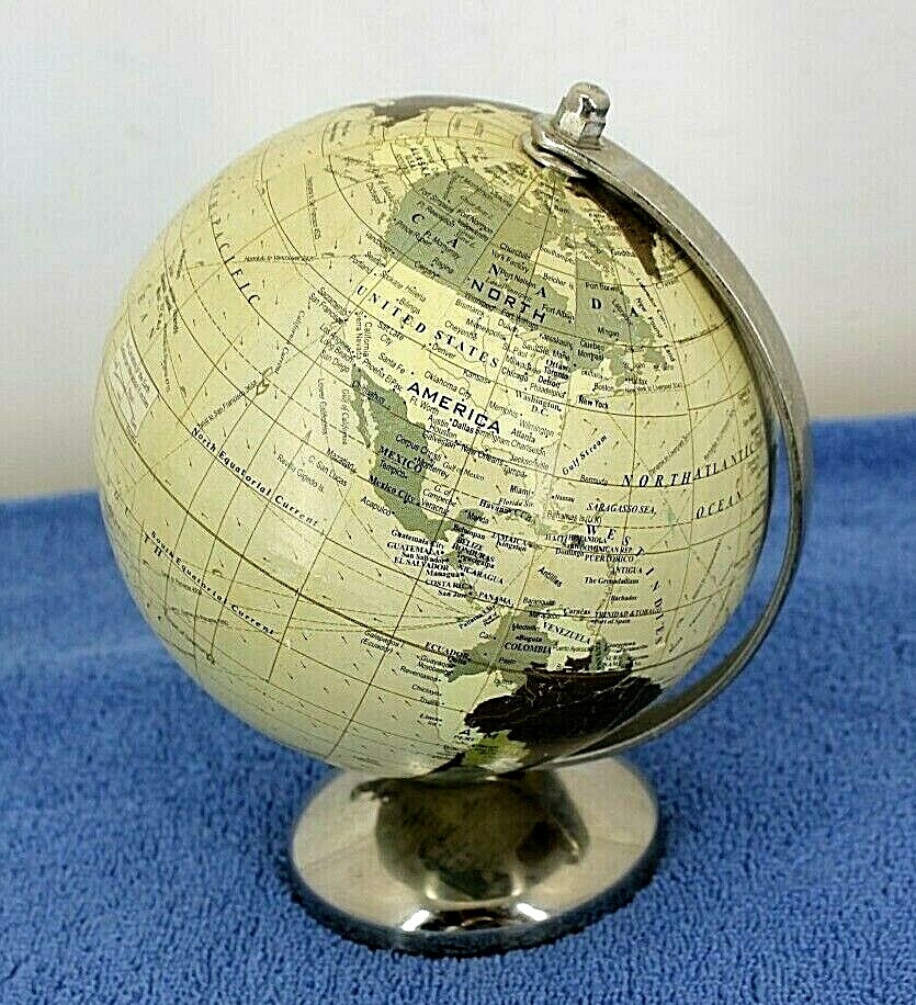 MODERN DESK TOP GLOBE 7" TALL GREAT GIFT IDEA