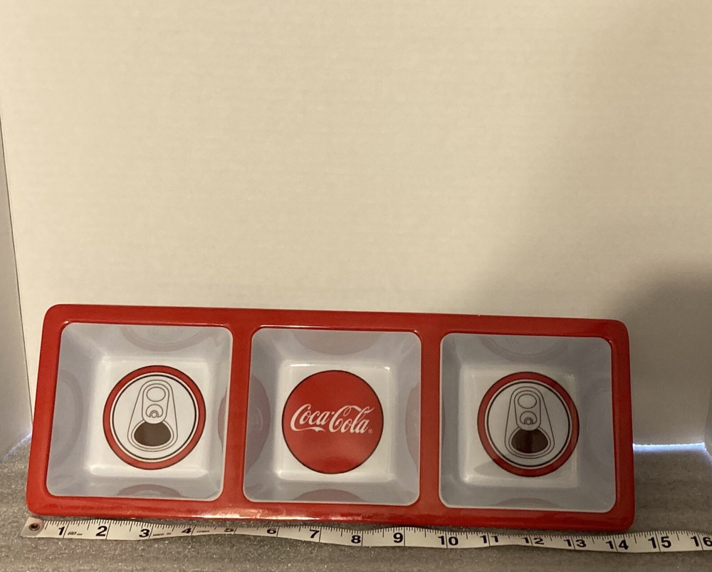Coca-Cola divided snack tray rectangle shaped