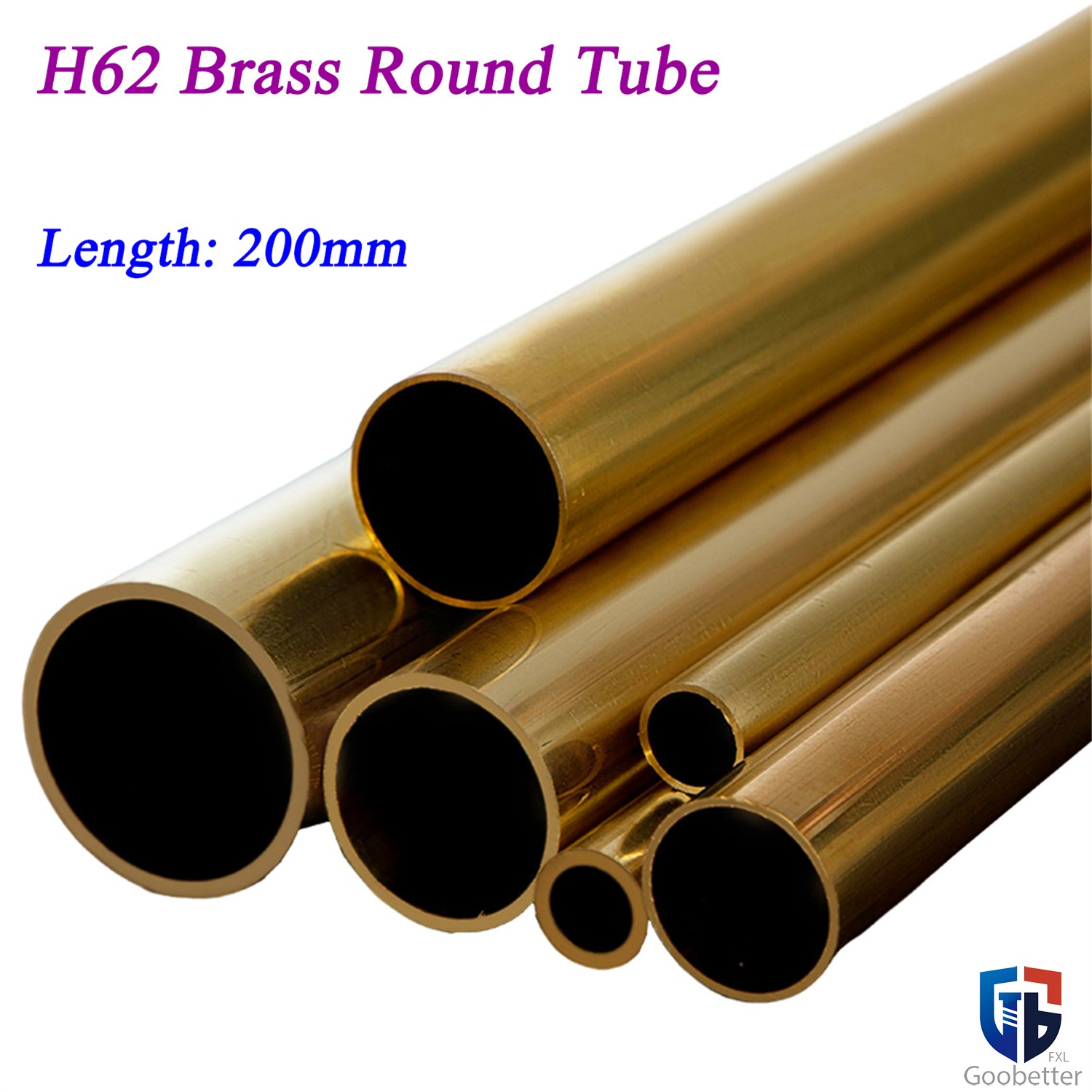 H62 Brass Round Tube VARIOUS SIZES Length 200mm Brass Hollow Pipe OD:2mm-60mm