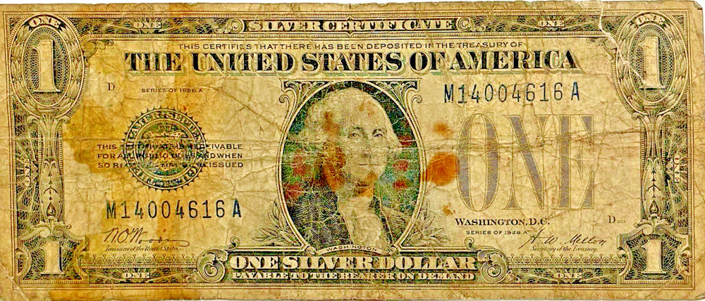 1928-A $1 Funny Back Silver Certificate