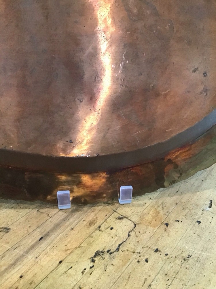 Antique Large Solid Copper Tray with Brass Handles Fall Decorating