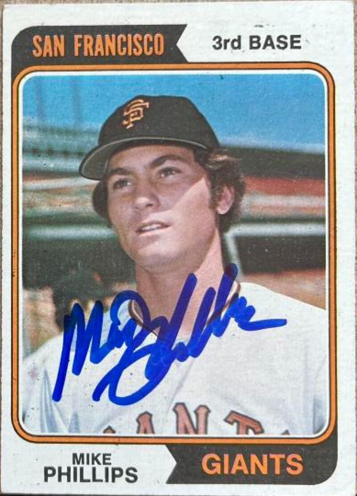 Mike Phillips Autographed 1974 Topps #533
